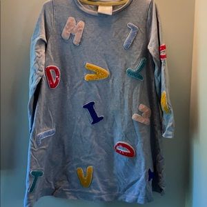 Mini Boden alphabet dress size 5-6